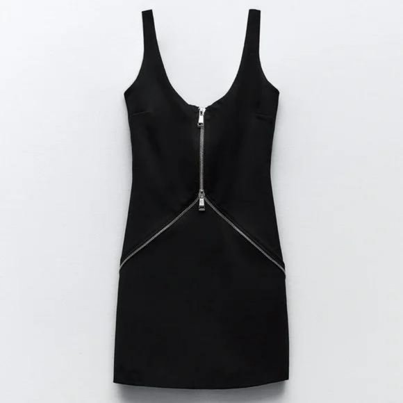 ZARA ZIPPER MINI DRESS - Picture 2 of 6